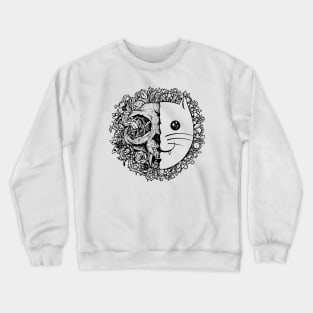 Flower Cat Skull Crewneck Sweatshirt